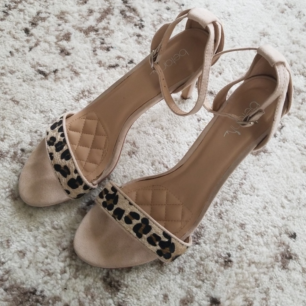 Leopard print sandals